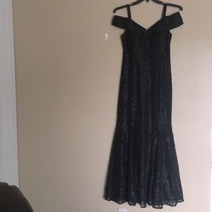 Formal black mermaid gown